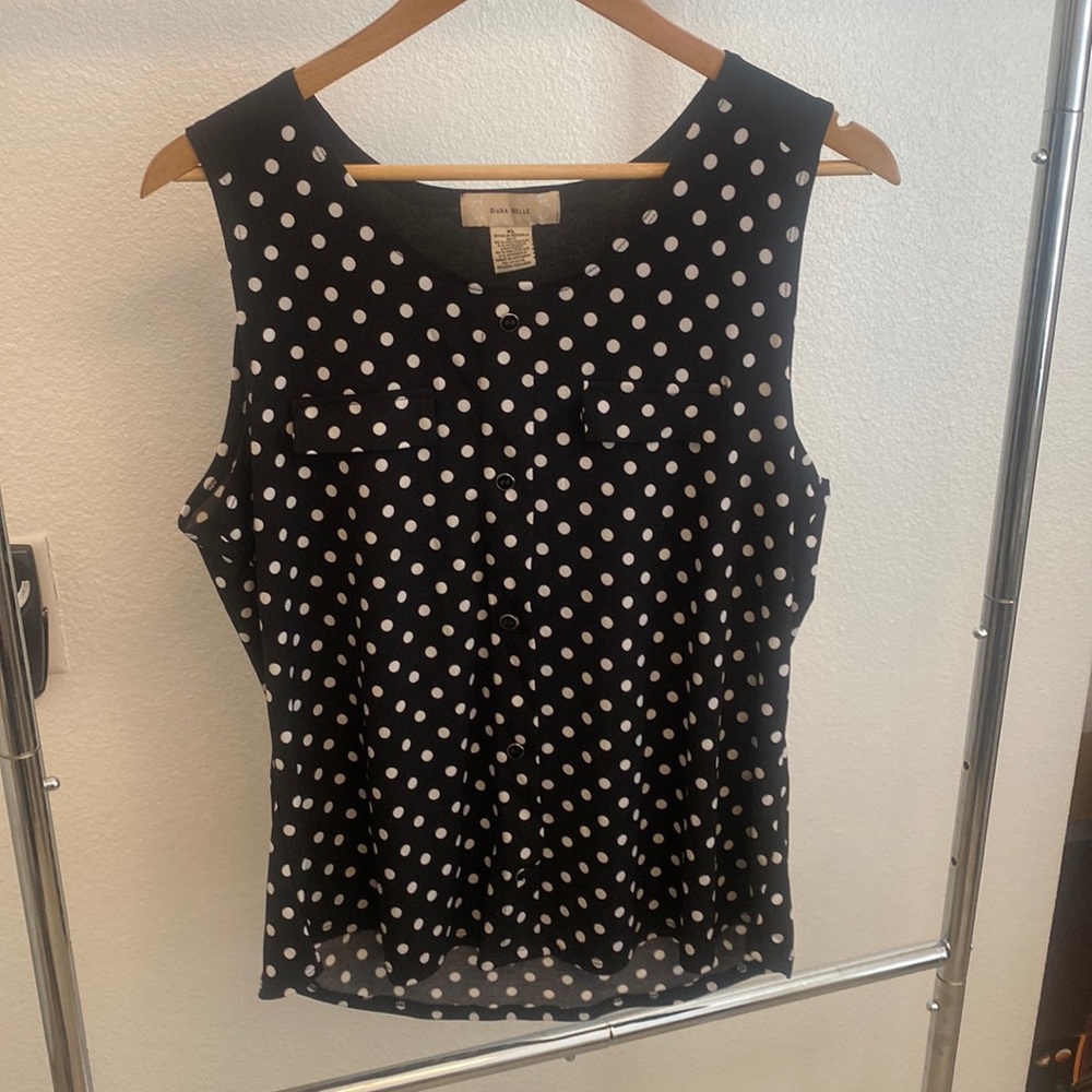 Polka dots black and white camisole